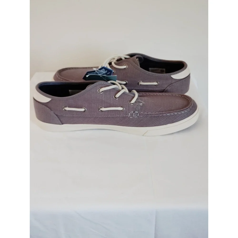 NWT-TOMS Men 12 Dorado Boat Shoes Shade Heritage Canvas 10013223 Preppy Casual